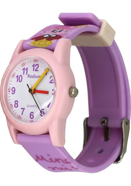Çocuk Kol Saati Su Geçirmez Rodium Analaog (2212) (Lila-Pembe) modelleri