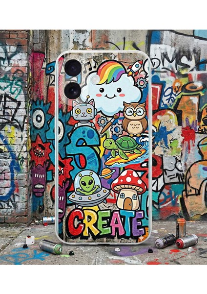 Nothing Phone 1 ile Uyumlu Grafiti Create Art Tasarımlı Şeffaf Silikon Kılıf fiyatları