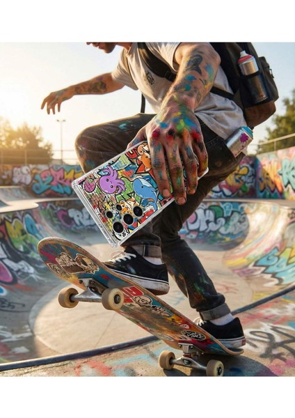 iPhone 6 Plus ile Uyumlu Grafiti Mini Tasarımlı Şeffaf Silikon Kılıf fiyatları