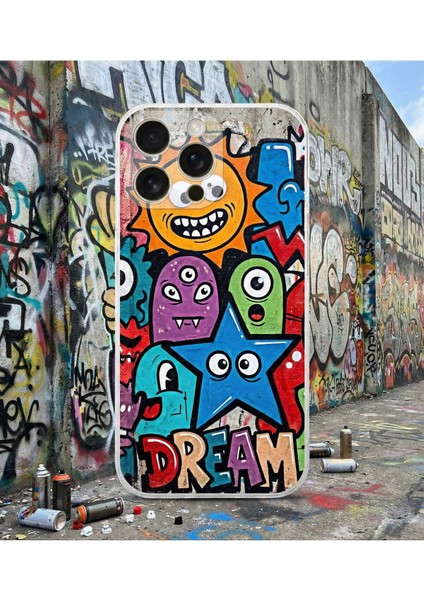 Oppo A74 ile Uyumlu Grafiti Dream Street Tasarımlı Şeffaf Silikon Kılıf indirimleri