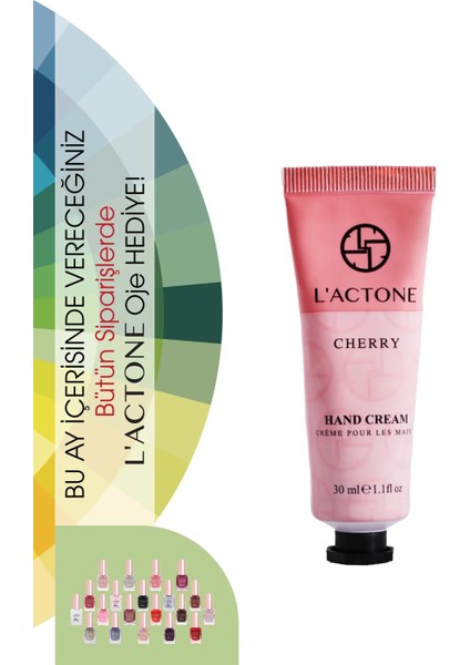 Cherry Hand Cream 30 ml / El Kremi - 1 Adet Oje Hediyeli modelleri