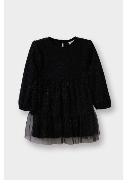 Kız Bebek Uzun Kollu Kadife Tül Elbise G5036A525WN fiyatları