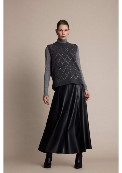 Regular Fit Bisiklet Yaka Nakışlı Triko Süveter G6355AX25WN fiyatları