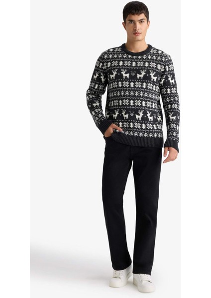 Yılbaşı Temalı Standart Fit Triko Kazak G1047AX25WN fiyatları