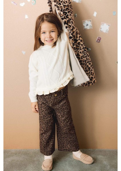 Kız Bebek Bisiklet Yaka Triko Kazak F2445A525WN fiyatları