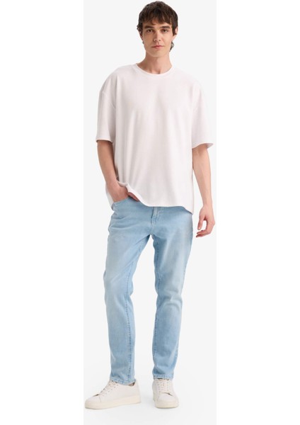 Pedro Slim Fit Dar Kalıp Normal Bel Dar Paça Jean Pantolon F2989AX25AU