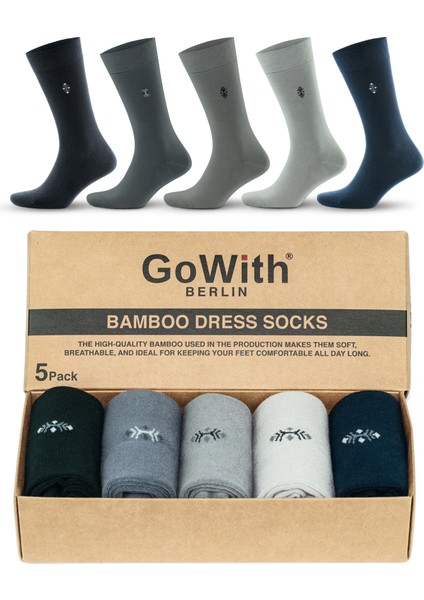 5'li Bambu Likralı Dikişsiz 200 İğne Yıkamalı Esnek Sıkmayan Kaliteli Elegance Kutulu Renkli Soket Erkek Çorabı 3558