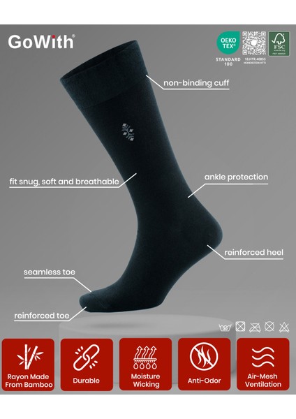 5'li Bambu Likralı Dikişsiz 200 İğne Yıkamalı Esnek Sıkmayan Kaliteli Elegance Kutulu Renkli Soket Erkek Çorabı 3558 fiyatları