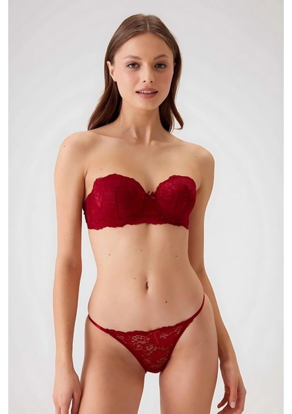 - Balenli Straplez Destekli Sütyen Takım Kadın 4032