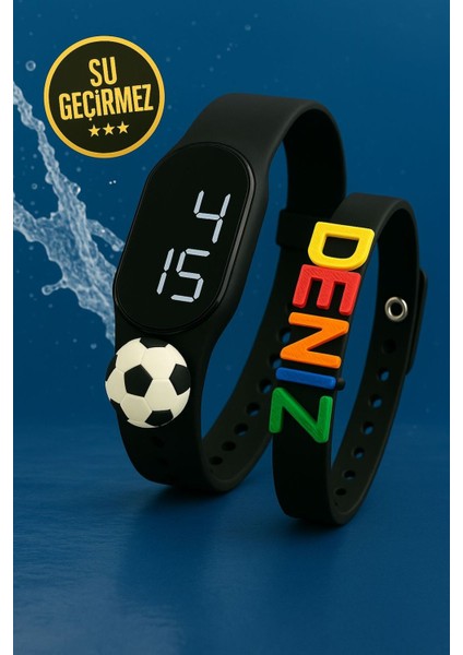 Çocuk Kol Saati Dokunmatik LED Su Geçirmez ve Bileklik ( Siyahbeyaz Taraftar Akıllı Saat Değildir)