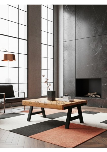 Tempu Doğal Ahşap Orta Sehpa 60X100