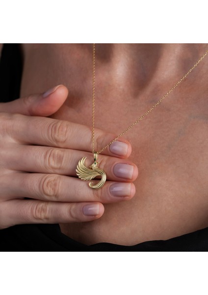 Anka Kuşu Altın Kaplama Kolye Ank2 indirimleri