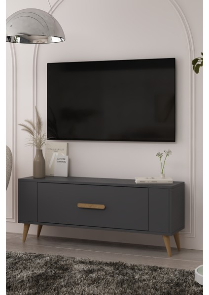 TV1338DD RETRO-128 Tv Sehpası Antrasit-Safirmeşe