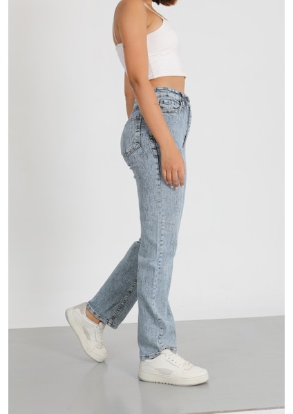 Buz Mavi Palazzo Pantolon