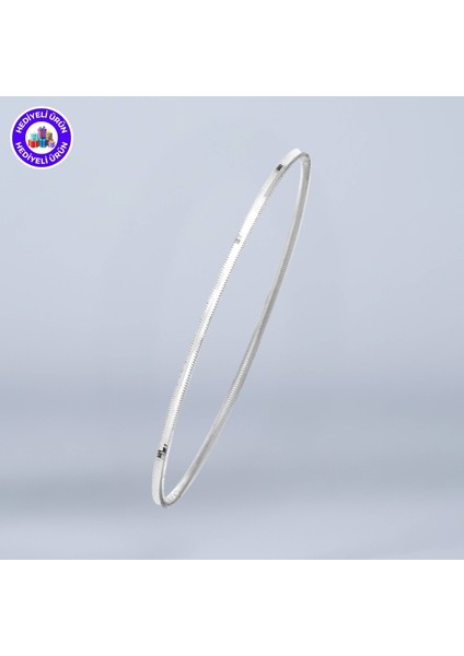 925 Ayar Gümüş Kadın Ajda Yatırımlık Bilezik