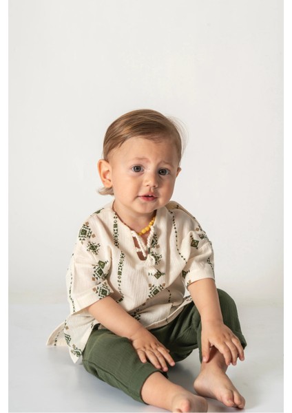 Şile Bezi Kısa Kollu 2'li Takım