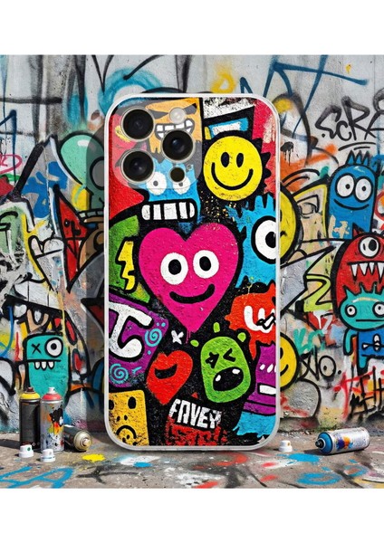 Samsung Galaxy A05 ile Uyumlu Grafiti Aşk Tasarımlı Şeffaf Silikon Kılıf fiyatları