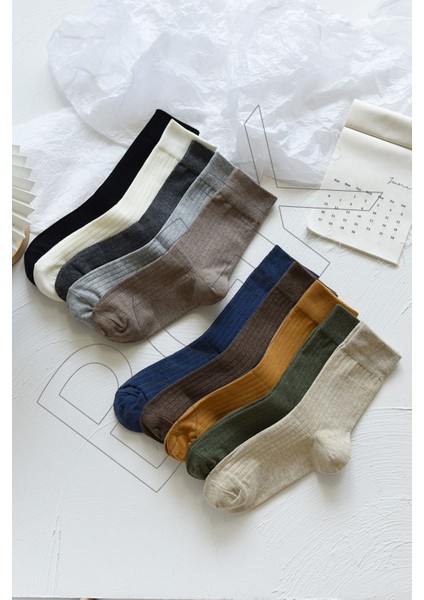 Unisex 10 Çift Renkli Mevsimlik Çorap fiyatları