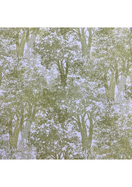 Soft Yeşil Ağaç Desenli Duvar Kağıdı 112018