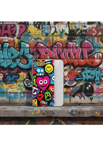 Samsung Galaxy Note 20 Ultra ile Uyumlu Grafiti Aşk Tasarımlı Şeffaf Silikon Kılıf indirimleri