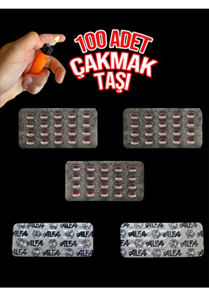 Çakmak Taşı 5 Tablet 100 Adet Uzun Ömürlü Ekonomik Çakmak Taşı Yüksek Kalite fiyatları