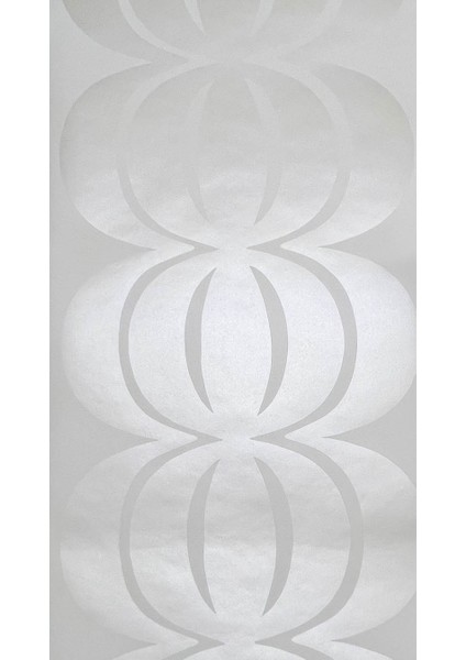 Beyaz Parlak Geometrik Desen Duvar Kağıdı 2810