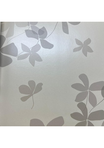 Gri Parlak Çiçek Desenli Duvar Kağıdı 112028