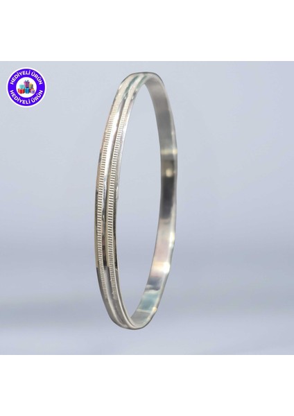 925 Ayar Gümüş Kadın Ajda Yatırımlık Bilezik