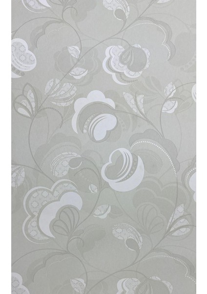 Bej Çiçek Desenli Duvar Kağıdı 111032