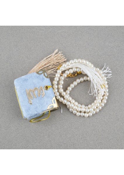 Fanus Içerisinde Mini Kuran ve Tesbih Seti