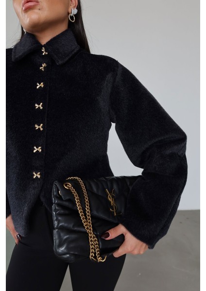 Aksesuar Düğmeli Kendinden Şallı Premium Ceket fırsatları