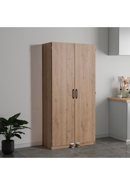 Belen 2 Kapaklı Kiler Dolabı Kahverengi
