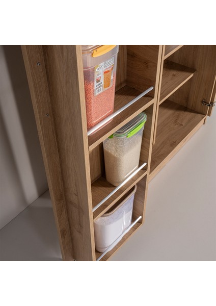 Belen 2 Kapaklı Kiler Dolabı Kahverengi