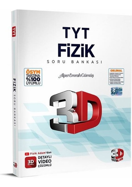 TYT Fizik Soru Bankası 3D Yayınları modelleri