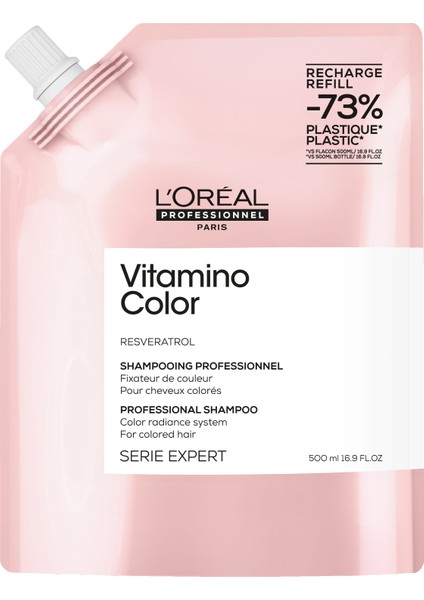 Vitamino Color Boyalı Saçlar İçin Renk Koruyucu Refill Şampuan 500 ml