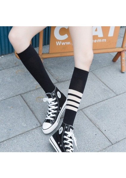 4 Çift Dizaltı Tarz Yetişkin Çorap Pamuklu modelleri