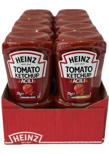 Tomato Ketchup Acılı Ketçap 375 gr x 10 Adet