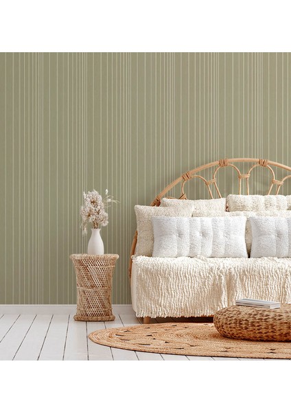 Soft Yeşil Çizgili Ucuz Duvar Kağıdı 765526 fiyatları