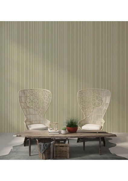 Soft Yeşil Çizgili Ucuz Duvar Kağıdı 765526 fırsatları