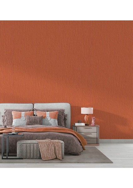 Turuncu Çizgi Dokulu Ucuz Duvar Kağıdı 54215