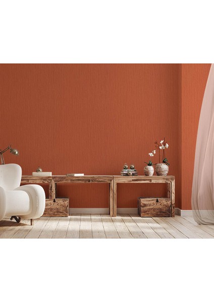 Turuncu Çizgi Dokulu Ucuz Duvar Kağıdı 54215 fırsatları
