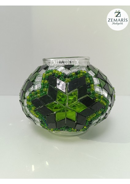 El Yapımı Otantik Mozaik Avize Aplik Lambader Cam 12 cm