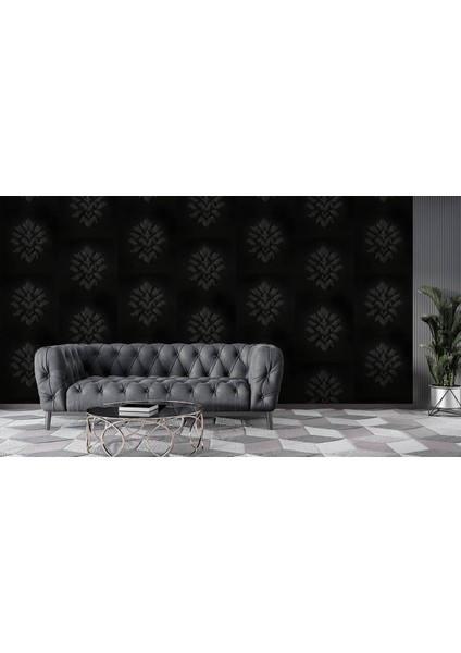 Siyah Lüks 3D Desen Ucuz Duvar Kağıdı 54040 fiyatları