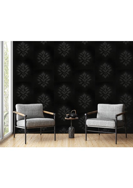 Siyah Lüks 3D Desen Ucuz Duvar Kağıdı 54040 modelleri