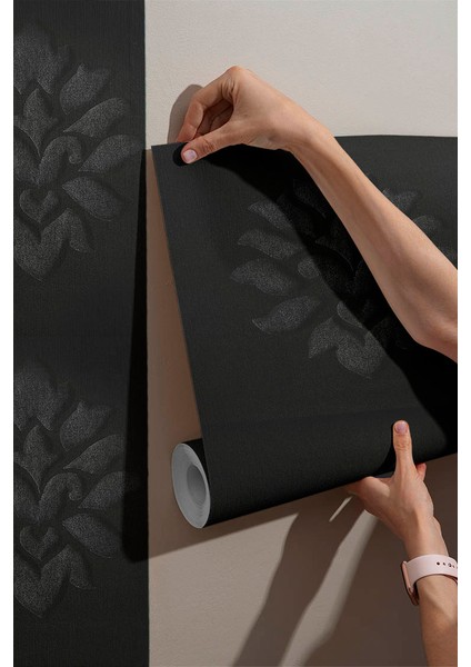 Siyah Lüks 3D Desen Ucuz Duvar Kağıdı 54040 fırsatları