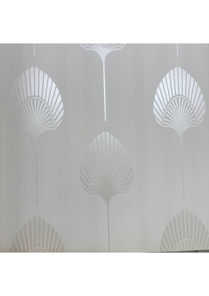 Beyaz Gümüş Desen Duvar Kağıdı 111027