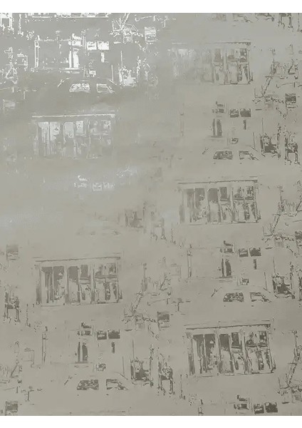 Mimari Çizim Tasarım Krem Ton Duvar Kağıdı 112041