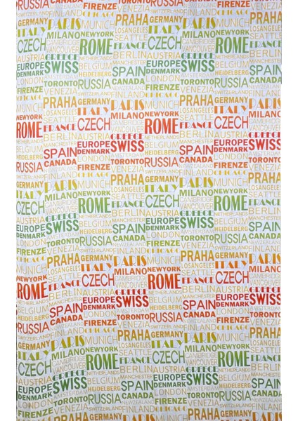 Ingilizce Ülkeler Renkli 16 M2 Duvar Kağıdı 81681 indirimleri