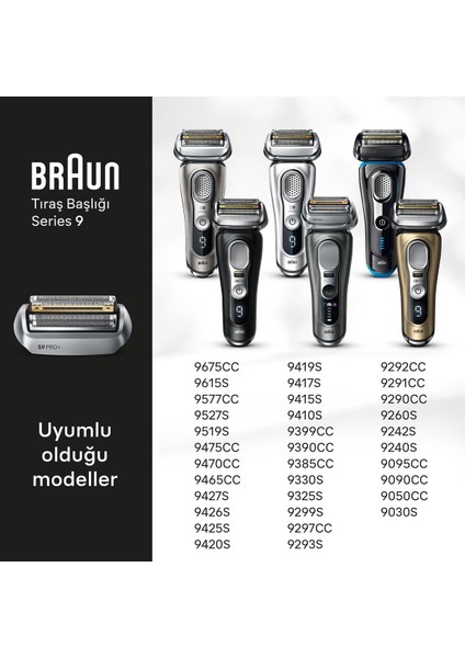 Series 9 Pro+ Elektrikli Tıraş Makinesi Yedek Başlık, Hassas ve Temiz Tıraş fiyatları