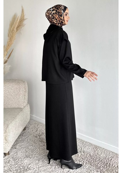 Süveterli Tesettür Elbise P-00019769 fırsatları